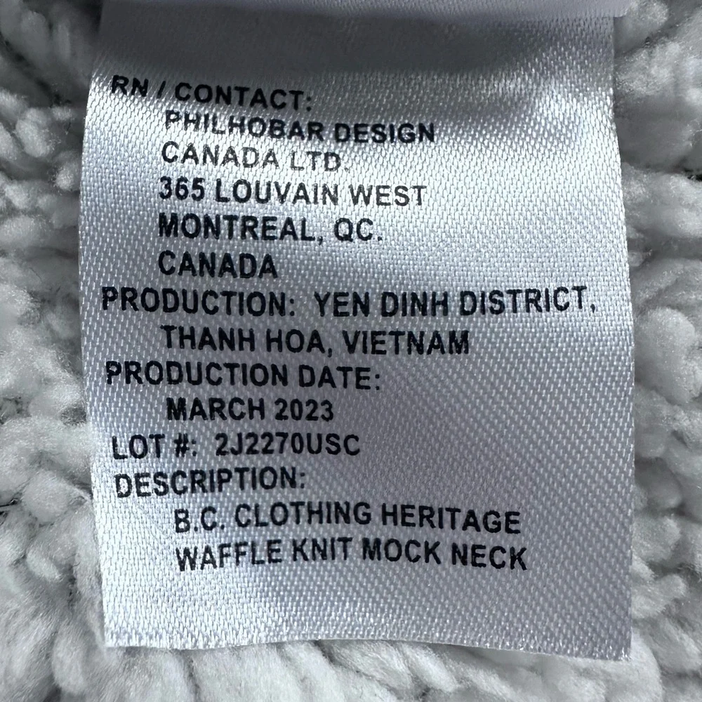 The BC Clothing Heritage Fleece lined zip up